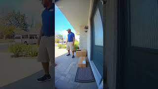 Delivery Man Gets Jump-Scared By A Cat Caught On Cctv