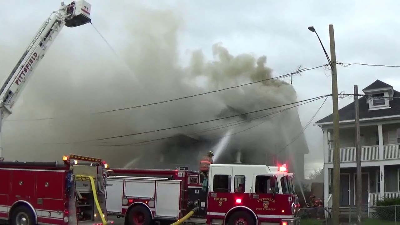 house fire on tyler street @ pittsfield ma part1 - YouTube