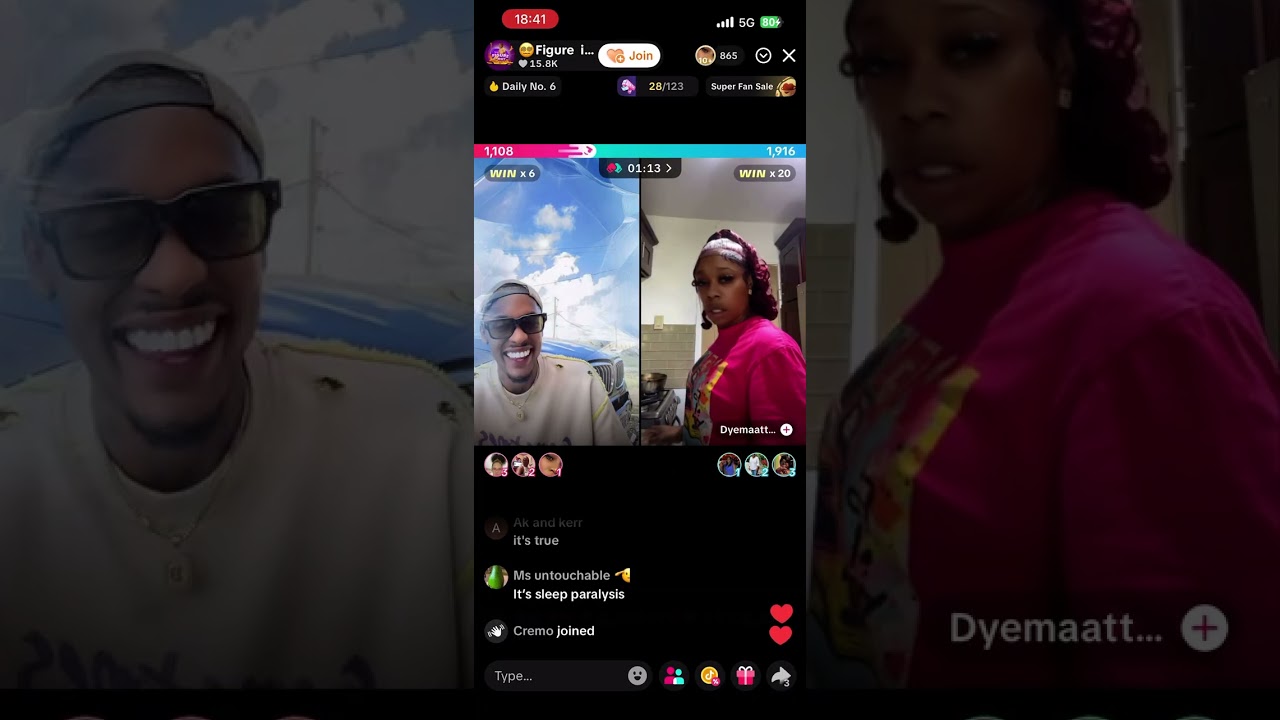 Figure it out and dyemma on TikTok live 