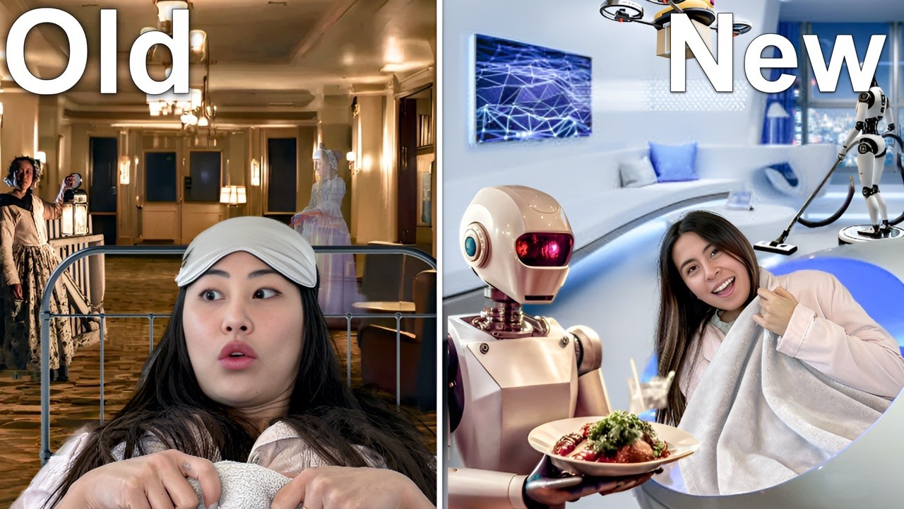 Overnight in the Oldest Hotel vs Hotel of the Future!