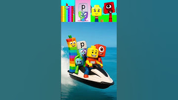 Blockie 72 X Alphabet 72 X Lego X Number Block 1 Are Riding Jet Ski  But Gone Wrong #sprunki