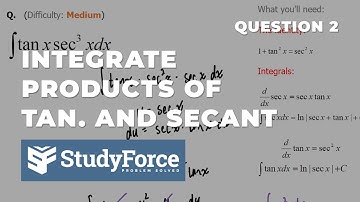 Integrating Products of Tangent and Secant | ∫ tanx sec³x | Example 2
