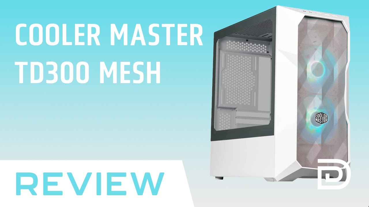 CoolerMaster MasterBox TD300 Mesh ARGB High Airflow ATX Mini-Tower Case,  White TD300WGNNS00