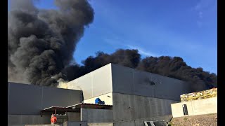 Brann hos avfallsfirma i Vestfold