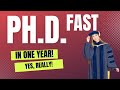 Earn a college degree online  - get a PhD fast, Can be done in one year