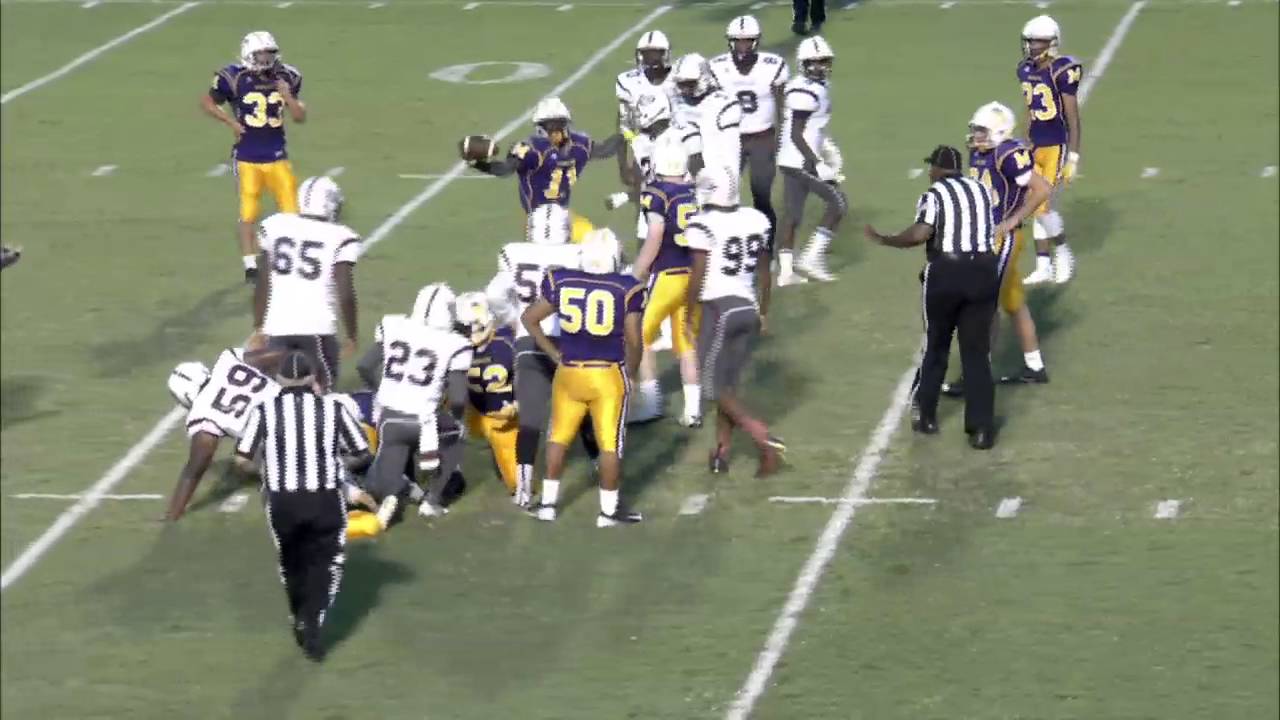 Menchville vs Heritage football game 2016 - YouTube