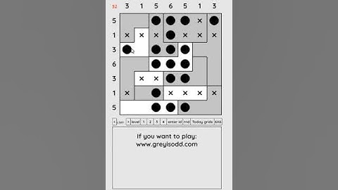 Grey is Odd - Today grids. Solution level 2 7X7 dated 04-19-2024 #logicpuzzles #logicgames  #games