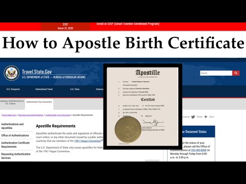 How to APOSTILLE  Birth Certificate from USA