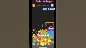 Squiggle drop - daily challenge July 4 2023 - topping the bottle #squiggledrop #applearcade