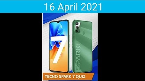 Techno Spark 7 Quiz Amazon | Techno Spark 7 | Amazon Techno Spark 7 Quiz Answers | Today Amazon Quiz