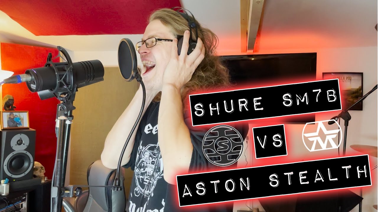 Aston　プリアンプ内蔵　Stealth　ワンオフホルダ付　SM7Bより高音質 Aston Stealth vs Shure SM7B. How Does The Stealth Fare Against A