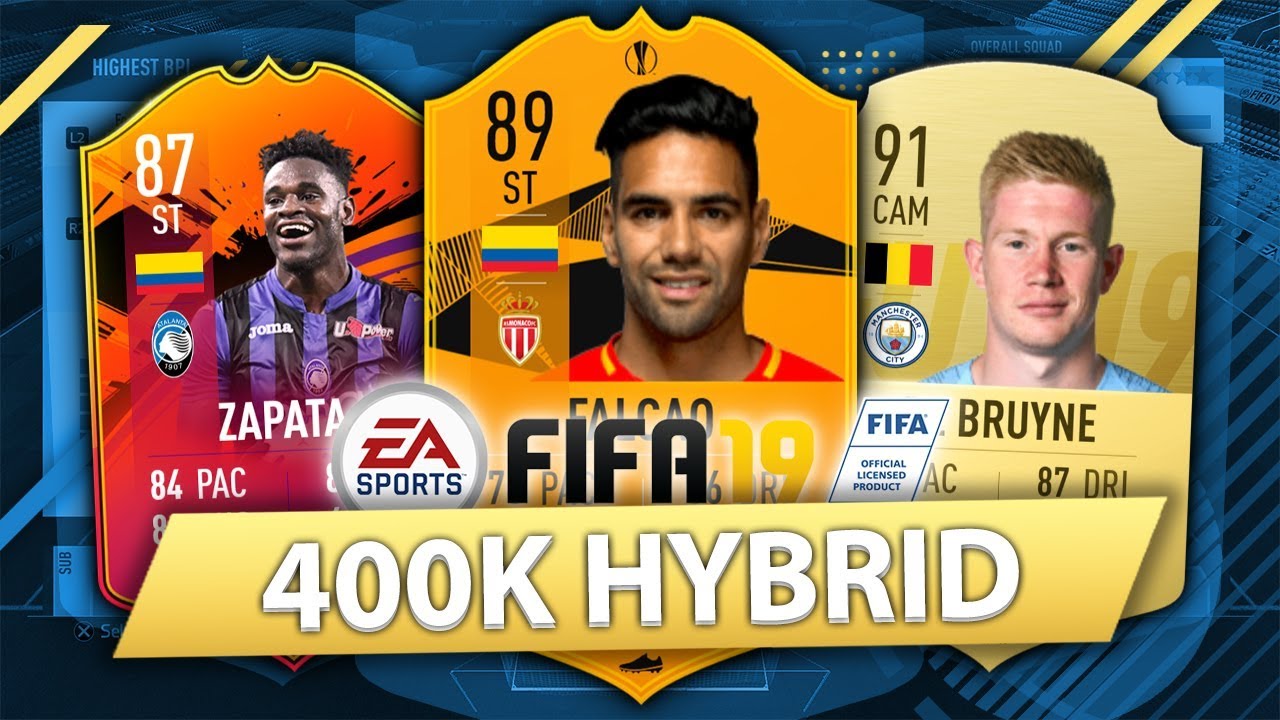 INSANE 400K HYBRID w/ PREMIUM SBC FALCAO! FIFA 19 SQUAD BUILDER