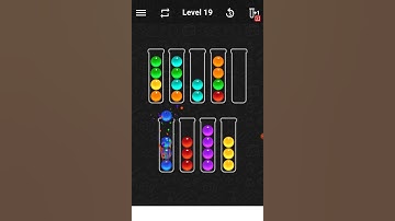 Ball sort colour water puzzle level 19 solution