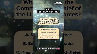 Who serves as the Commander-in-Chief of the U.S. Armed Forces? #trivia #usa