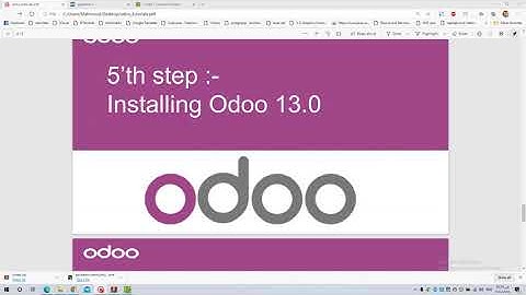 Odoo 13 on Windows 10 Tutorials -05