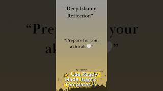 Islamic Page Owners Need This Hack 😳 | 10 Editable Islamic Canva Templates. #umrah #quotes