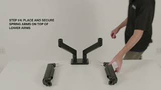 STAND-V200V Pneumatic Arm Dual Ultrawide Monitor Desk Mount Assembly by VIVO