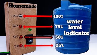 how to make water level indicator at home || simple project || water level alarm......