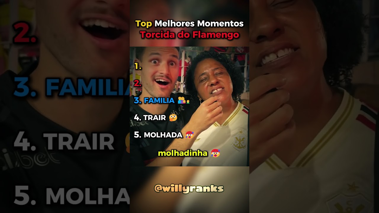 Rankeando Melhores Momentos da Torcida do Flamengo #shorts #futebol #ranking #top5 #memes