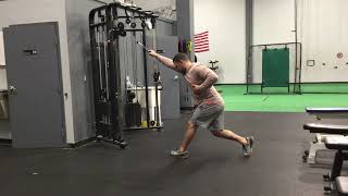 STAGGERED STANCE 1 ARM ROTATIONAL CABLE PULLDOWN