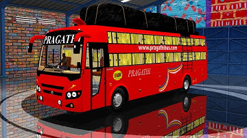 Pragathi bv maxima bus|with load journey|Non a/c sleeper coach|bussid|bus simulator indonesia