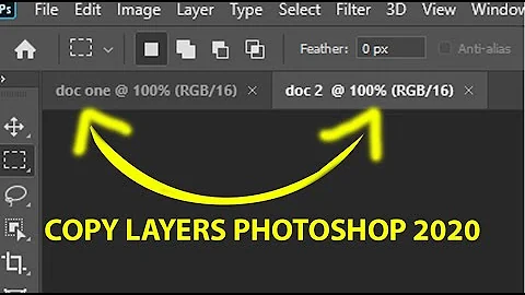 how to copy layers from one document to another document Adobe Photoshop 2022