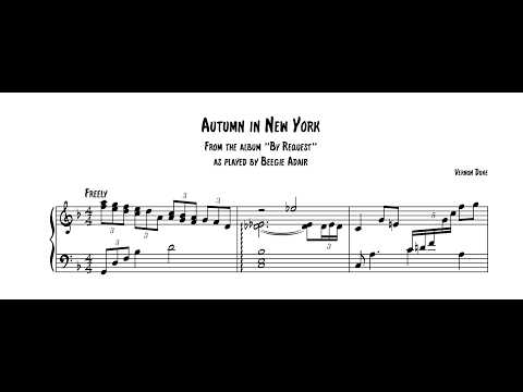 Autumn in New York (Transcription / Beegie Adair) - Vernon Duke