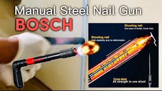 How to Use Manual Steel Nail Gun Rivet | BOSCH Punch Nails Tufting Gun