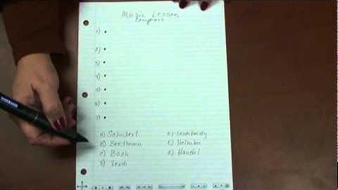 LS - Music Lesson Composers Example - Livescribe Education Example