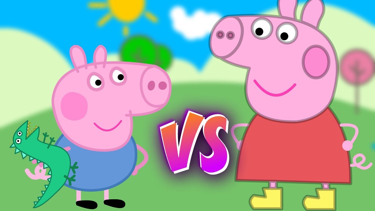 George Pig Rapping Peppa Pig vs Bebe George - BATALLAS DE RAP ANIMADAS - YouTube