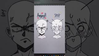 Manga Expressions: Angry!! VS ??? 🥲#digitalart #shorts #drawing #art #digitaldrawing