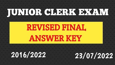 CSEB - Junior Clerk Exam Revised Final Answer key 2022.Ep:459