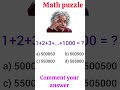 🔢 Math quiz  - Part-27 🔥  #math #mathpuzzle #easy_math_lab