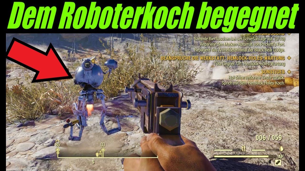 Fallout 76 Dem Roboterkoch Begegnet In Hemlock Holes Youtube