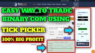 Celebrity Easy Way to Trade Binary.com Using Tick Picker - 100% Big Profit || Binary.com Trading 2022 Wealth