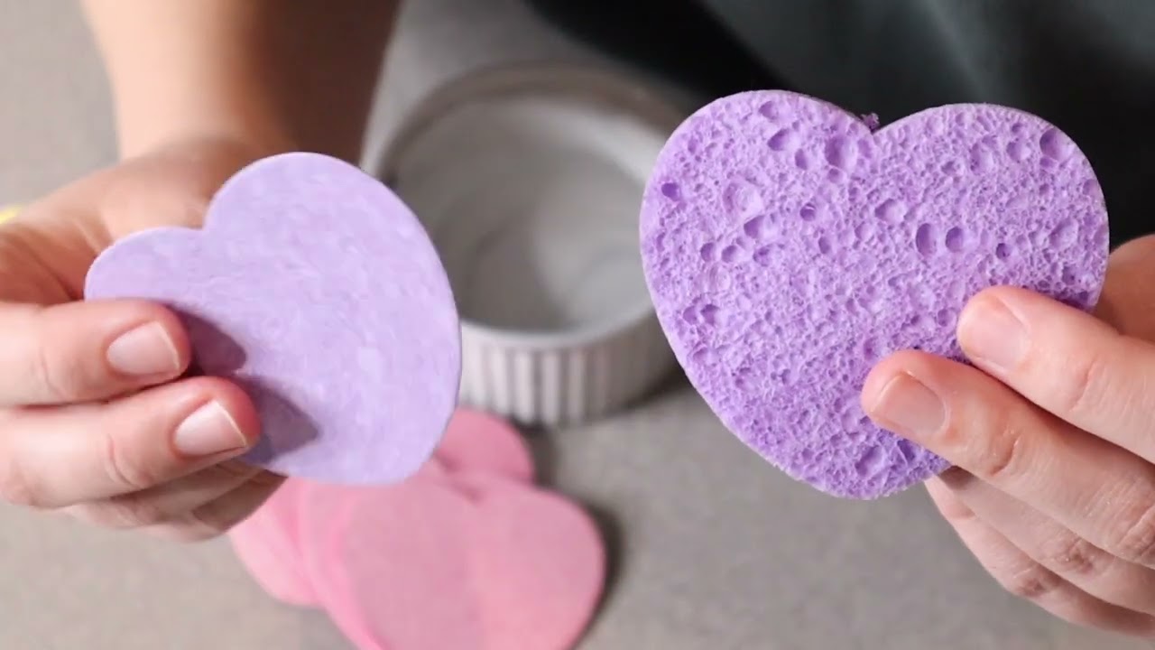 purchase :Heart shaped Compressed facial sponges 