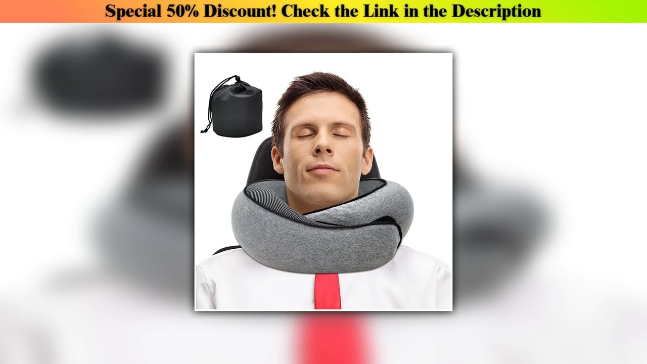 Must Buy Travel Neck Pillow Memory Foam U-shaped Pillow Snail Style Travel Neck Support Portable Ad