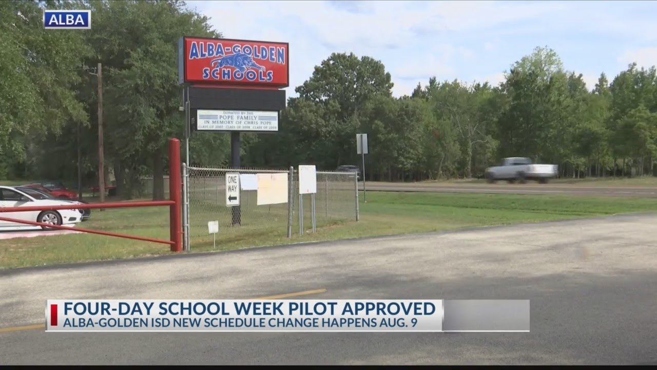 AlbaGolden ISD approves fourday school week pilot YouTube