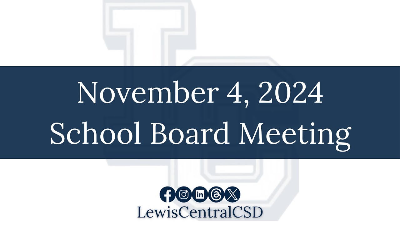 November 4, 2024 School Board Meeting - YouTube