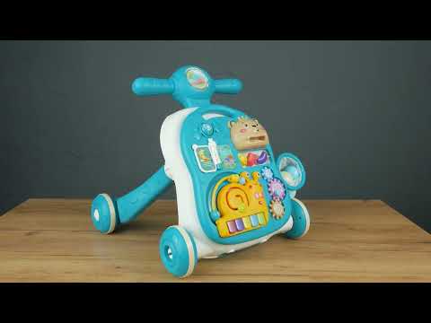 Дитячі Ходунки Каталка 6 в 1 зі світлом і звуком Червоний, видео 1