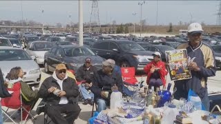 Tailgaters fill Miller Park parking lot before, during Opening Day