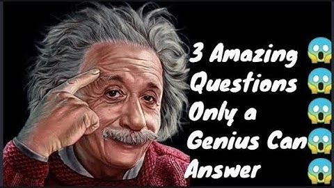 3 Simple And Amazing Questions Only a Genius Can Answer - Intelligence Test (IQ) @brain