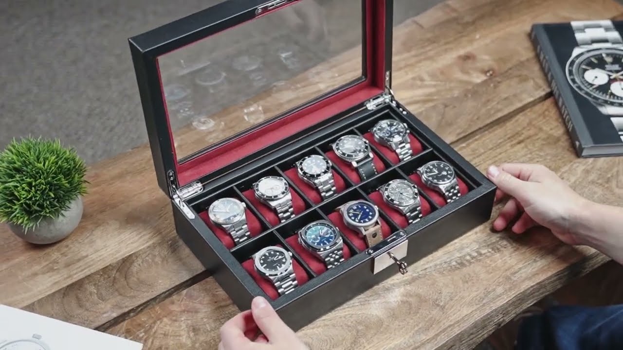 Rothwell 10 Slot Watch Box (Blue / Tan) - RothwellSF