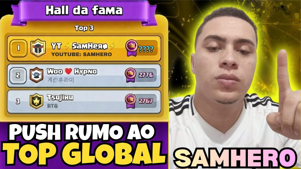PUSH INSANO RUMO AO TOP 1 GLOBAL  - CLASH ROYALE AO VIVO!