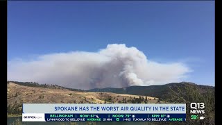 Wildfire causing air quality problems in Spokane