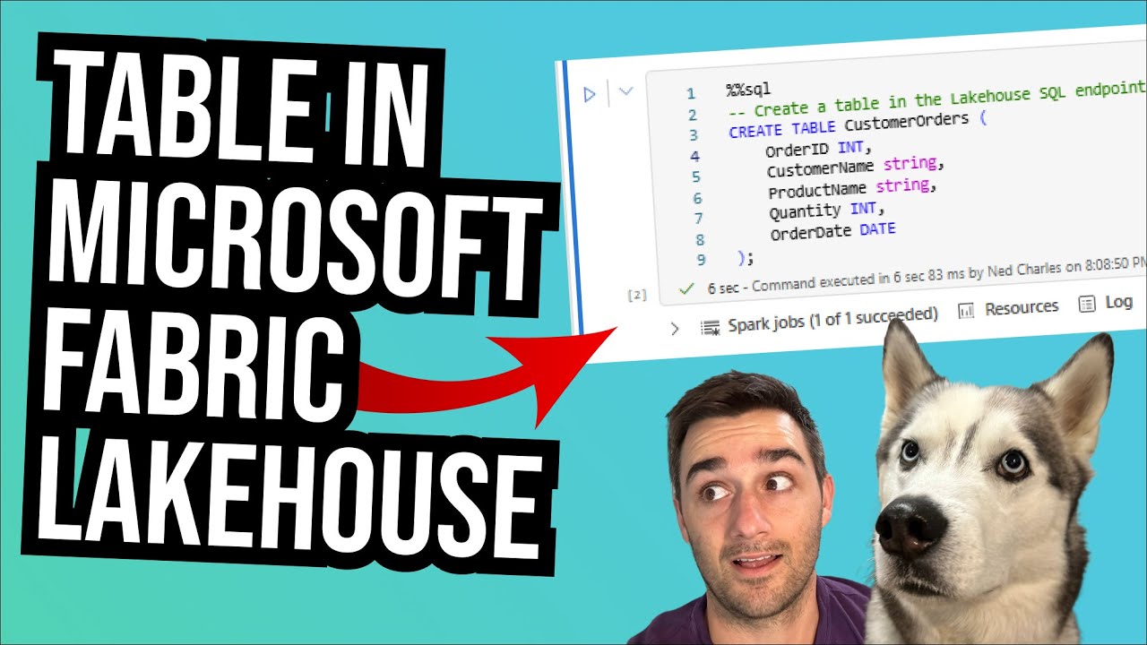 How to create a TABLE in a Microsoft Fabric Lakehouse - YouTube