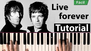 Como tocar "Live forever"(Oasis) - Piano tutorial, partitura y mp3