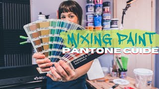 SCREEN PRINTING -FIRST TIME - Using my new Pantone guide to make custom colors for a new client