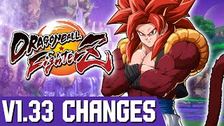 [DBFZ] SSJ4 Gogeta ALL v1.33 patch changes