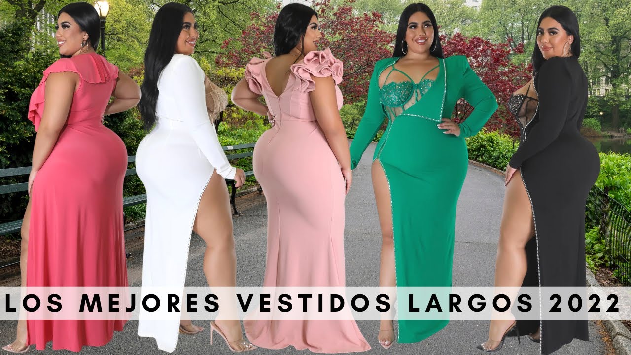 Modelando VESTIDOS LARGOS DE FIESTA y vestidos cuales para mujer talla grande VESTIDOS TALLA EXTRA.